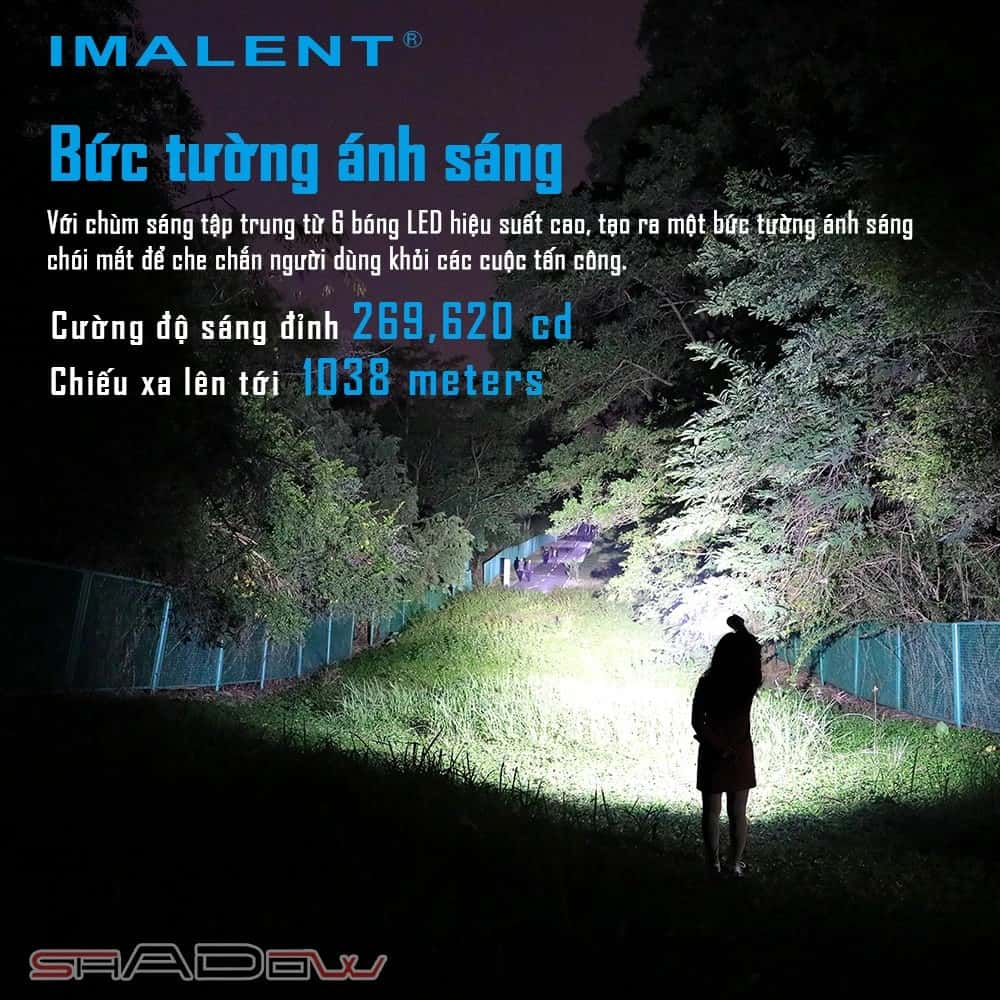 Đèn pin siêu sáng 15000 lumen Imalent R60C chiếu xa tới 1038m