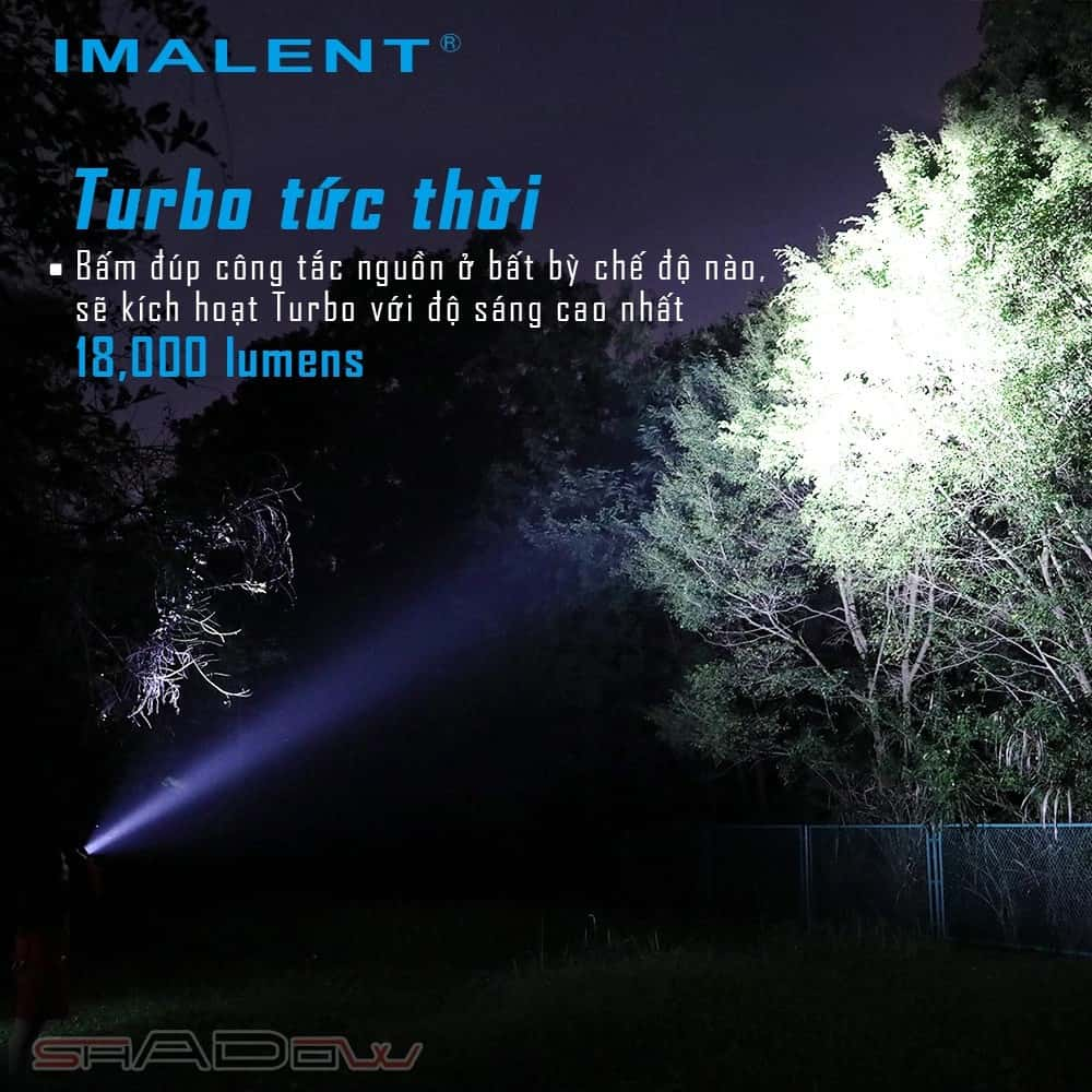 Imalent R60C có tính năng turbo tức thời