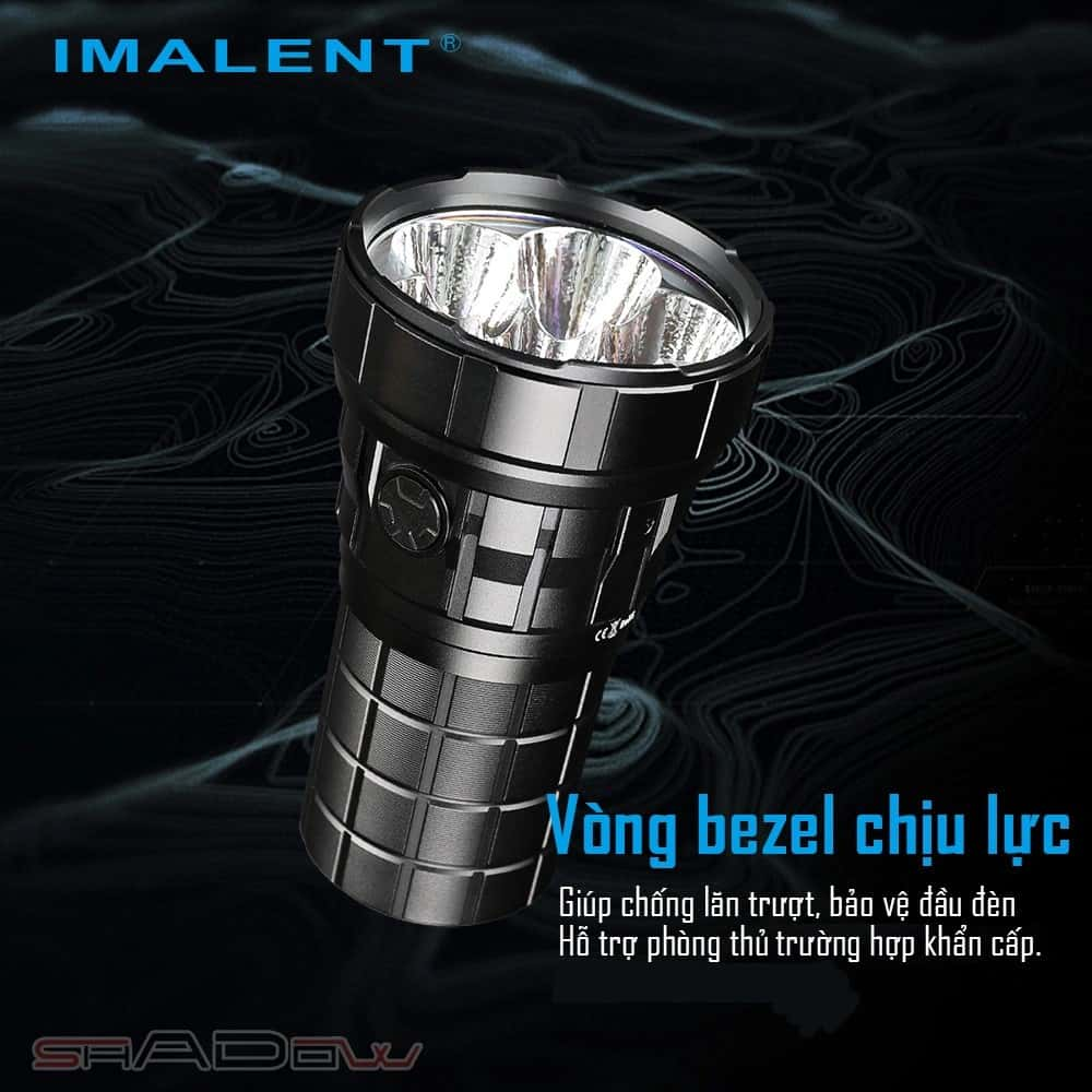 Imalent R60C trang bị vòng bezel chịu lực