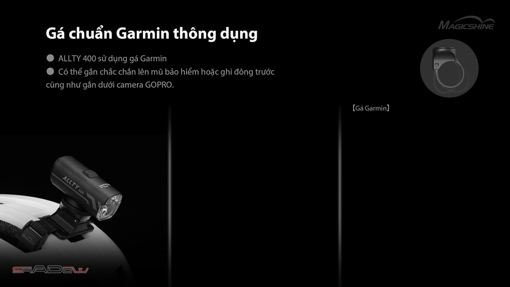 ALLTY 400 sử dụng gá Garmin