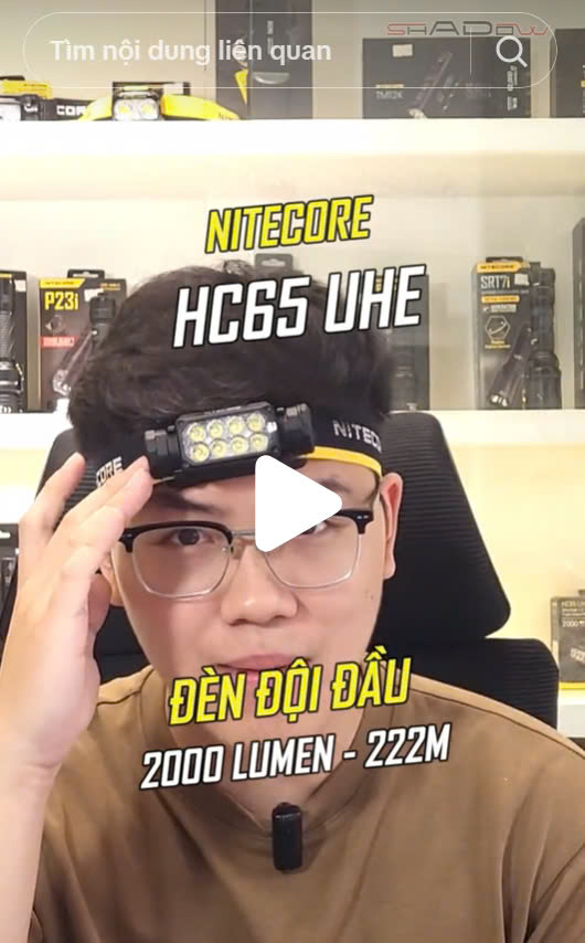 Review đèn đội đầu siêu sáng Nitecore HC65 UHE