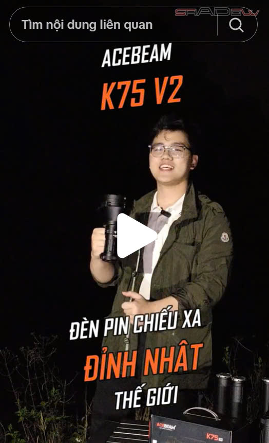 Đèn pin chiếu xa đỉnh nhất thế giới ACBEAM K75 V2