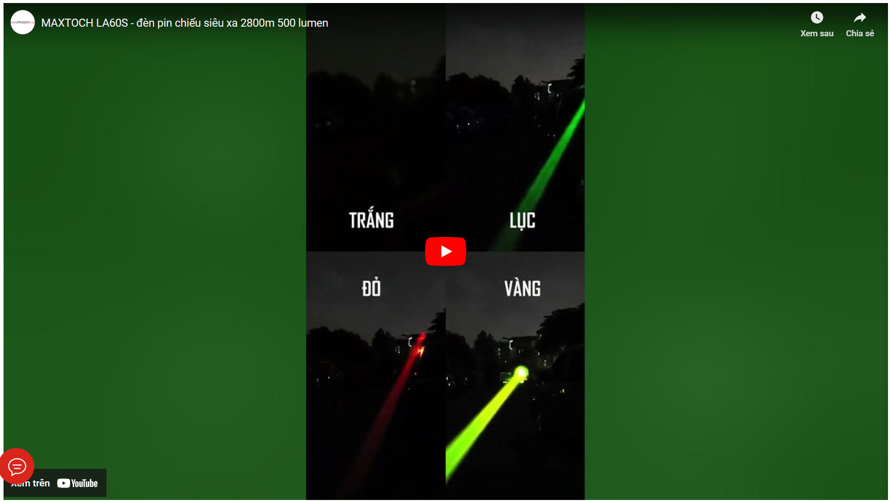 review thực tế đèn maxtoch d60s