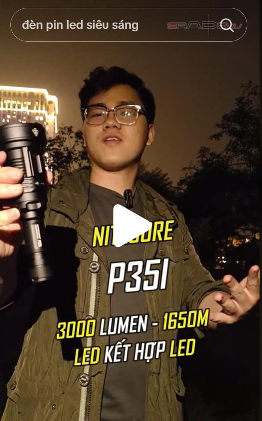 Review đèn pin Nitecore P35I sở hữu cùng lúc 2 công nghệ laser và led