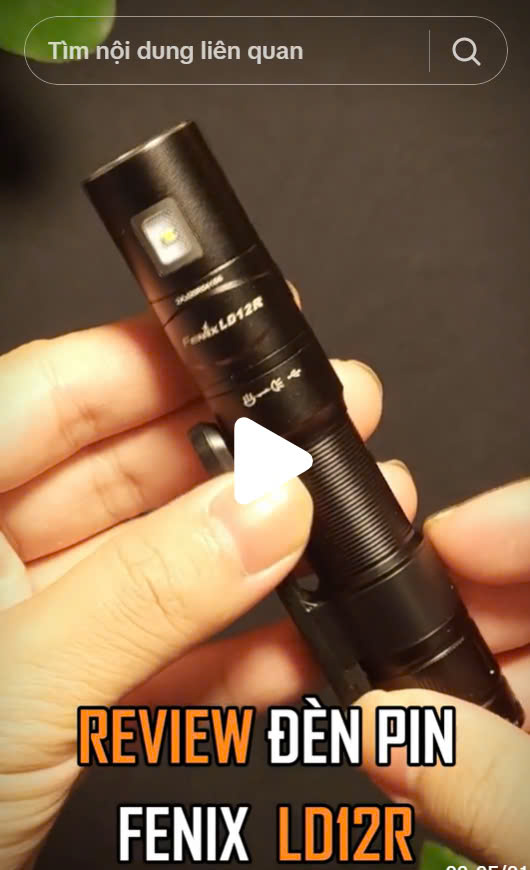 Review đèn pin mini có led thân đèn FENIX LD12R