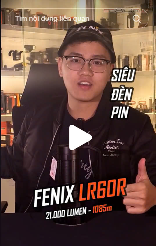 Review đèn pin siêu sáng FENIX LR60R