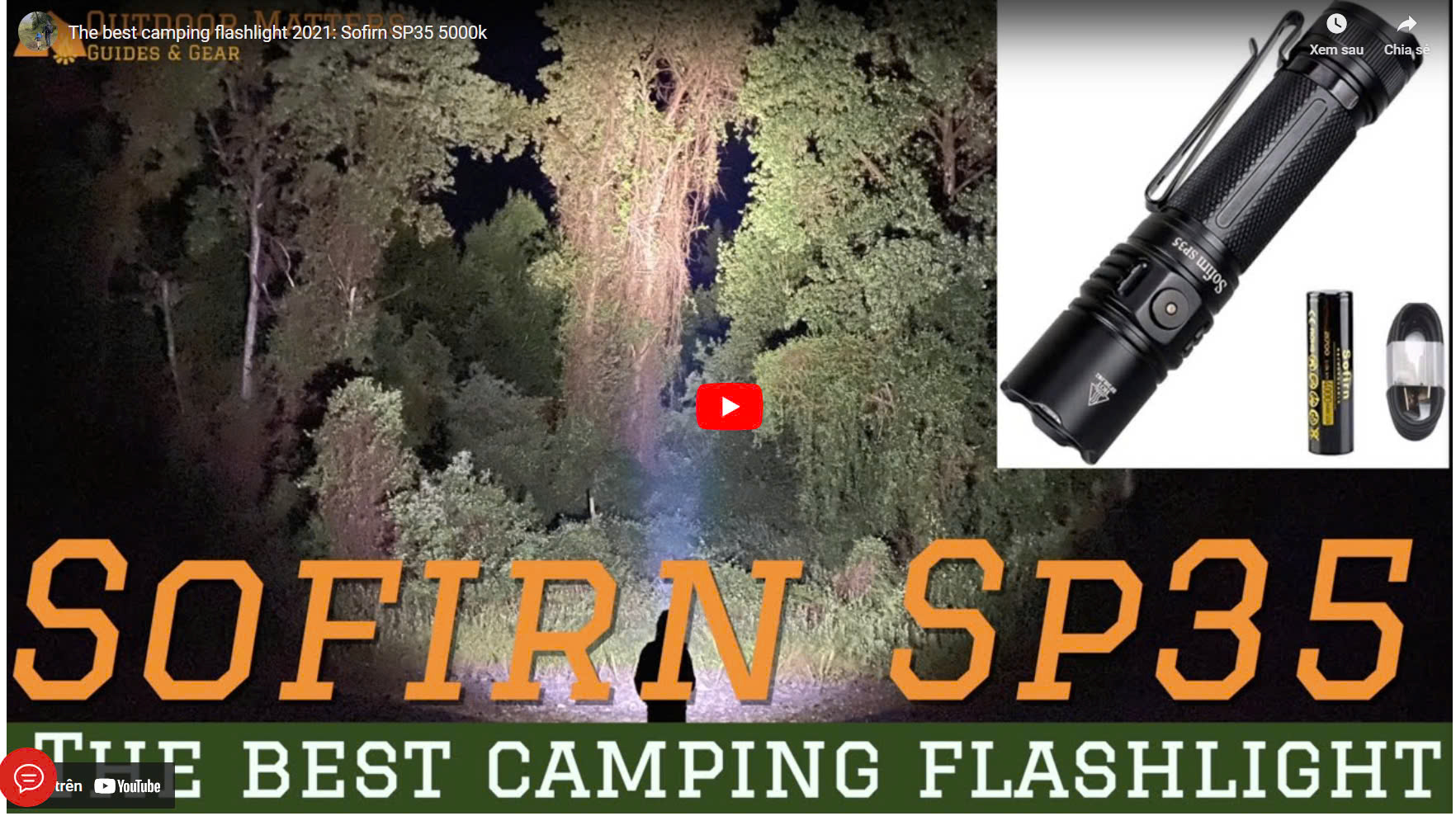 Review đèn pin siêu sáng SOFIRN SP35