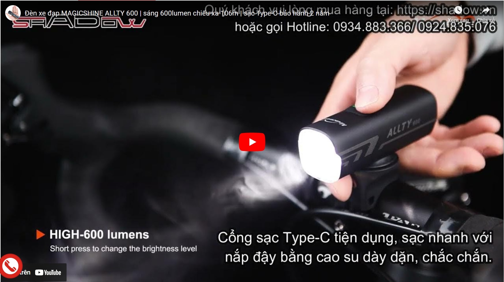 review đèn xe đạp magicshine allty 600
