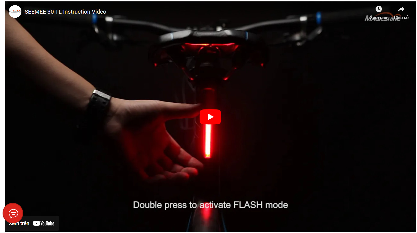 Review đèn hậu xe đạp magicshine seemee 30