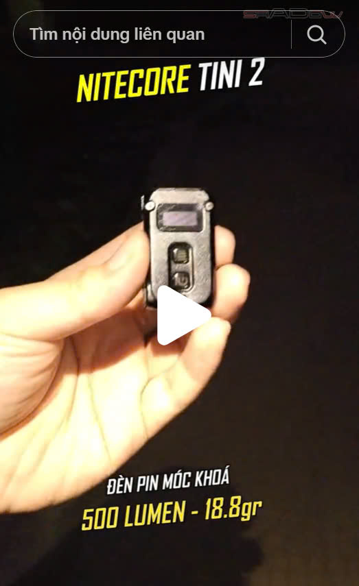 Review nhanh đèn pin mini Tini2