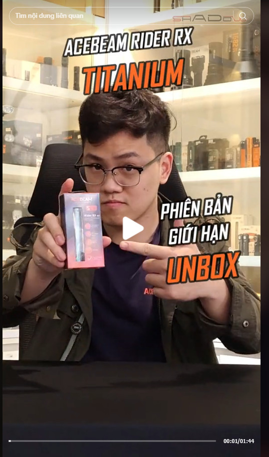 Review đèn ACEBEAM RIDER RX titanium