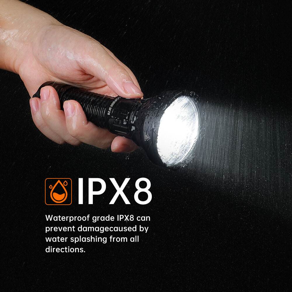 Đèn pin SOFIRN SF26 chống nước theo tiêu chuẩn IPX8