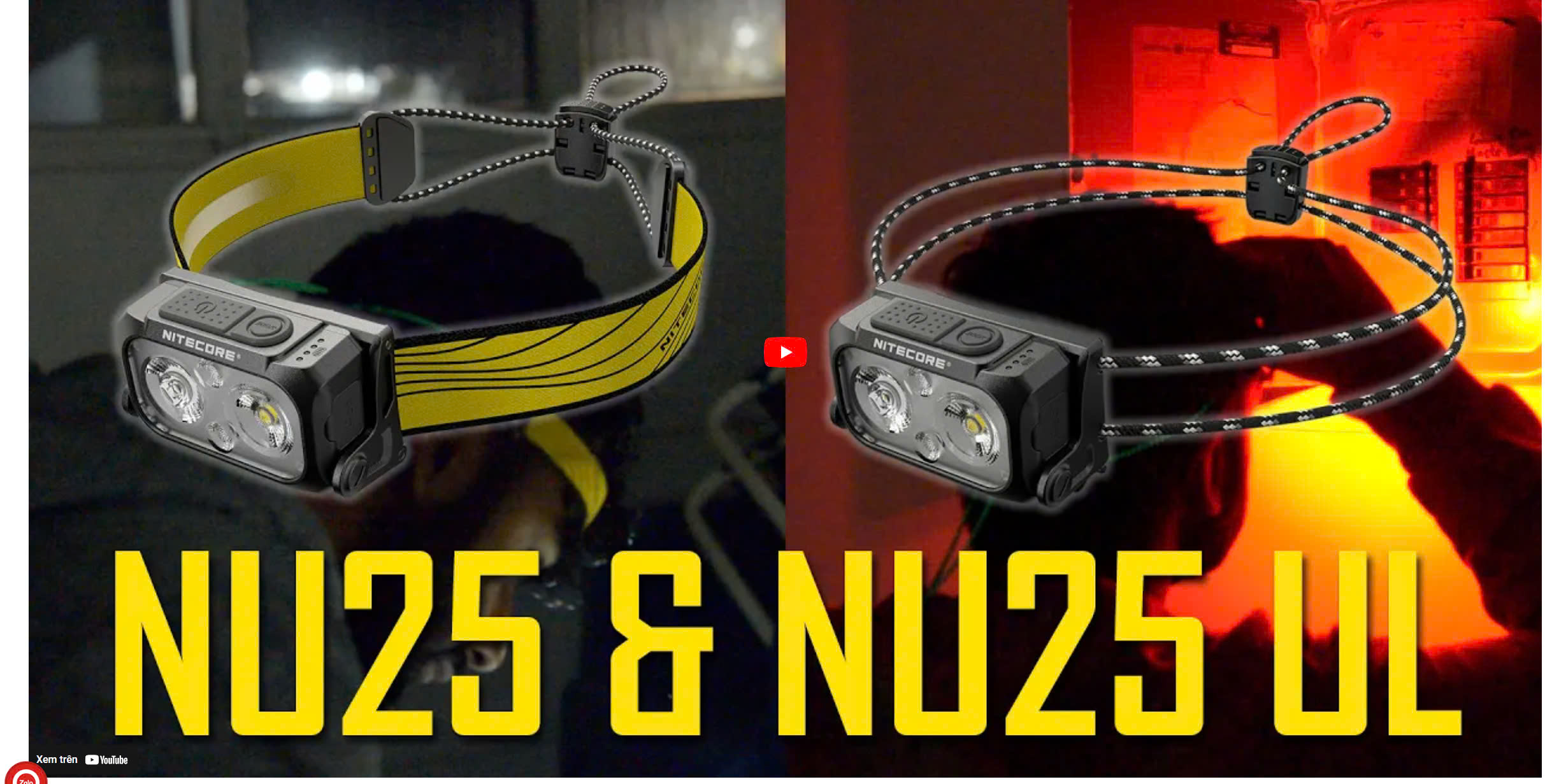 so sánh đèn pin đội đầu nu25 với nu25 ul
