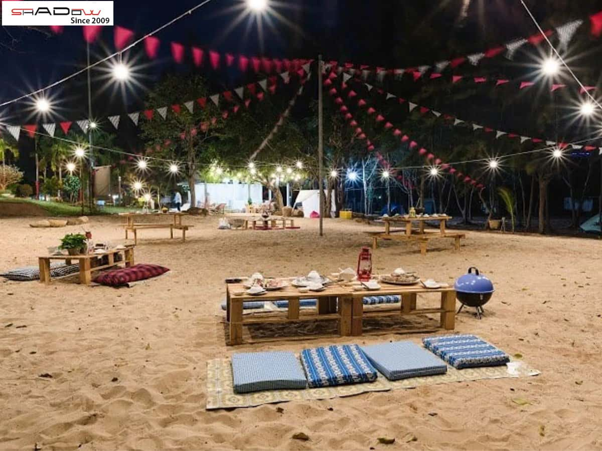 tổ chức party bbq với bạn bè tại zenna pool camp