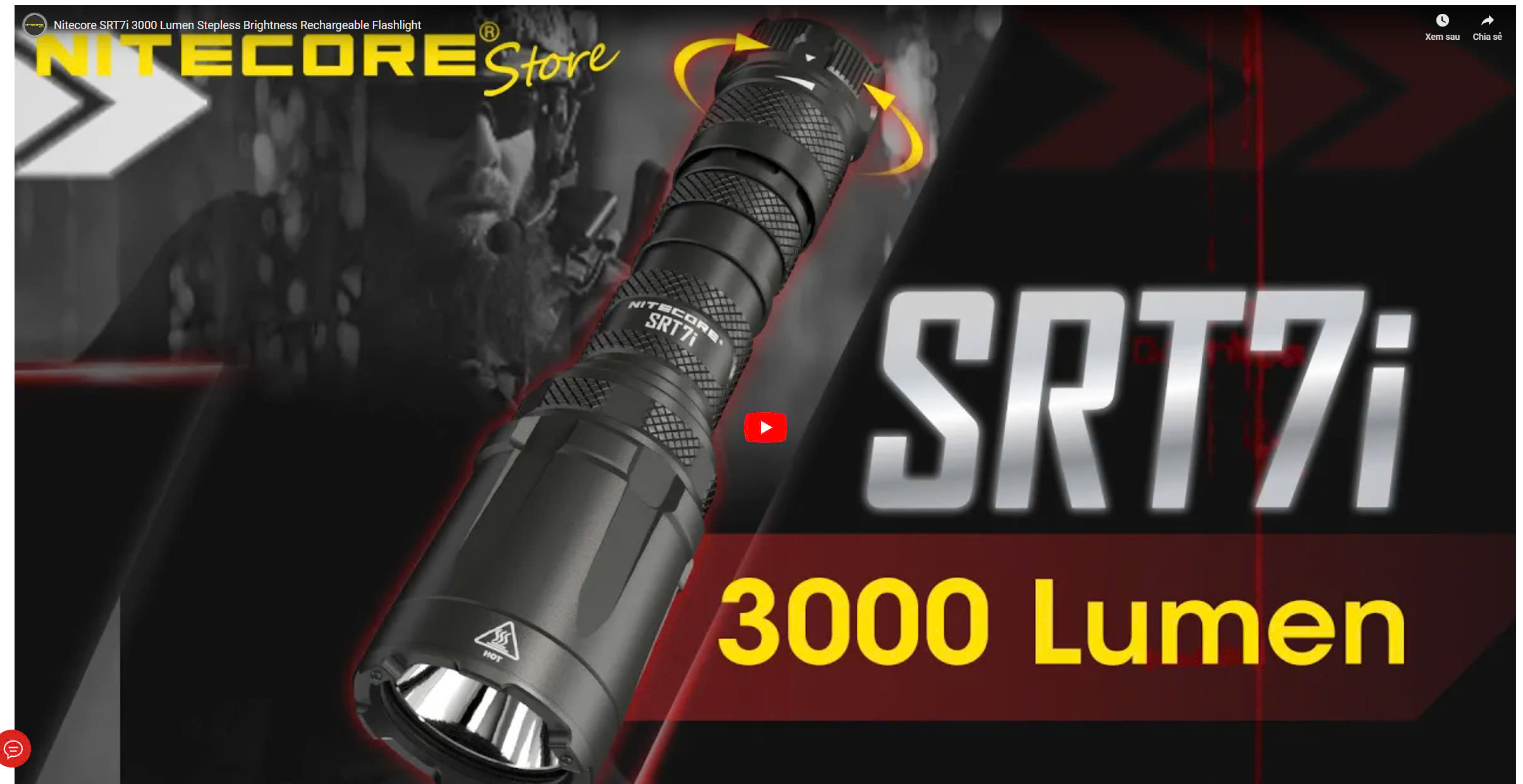 video review đèn pin siêu sáng Nitecore SRT70i