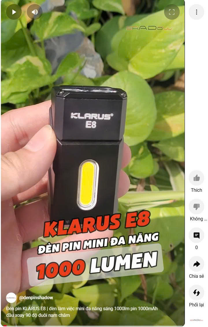 đèn pin klarus e8