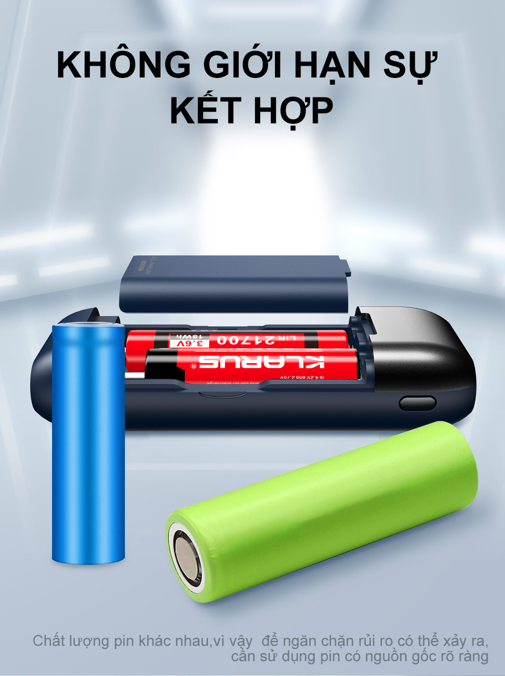 Sạc pin đôi thông minh KLARUS K2A dòng sạc nhanh 2A kiêm chức năng power bank