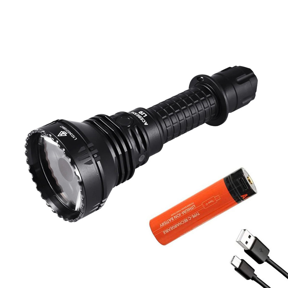 Đèn pin chiếu xa ACEBEAM L19 V2 độ sáng 2200 lumen chiếu xa 1083m kèm pin sạc 21700 USB