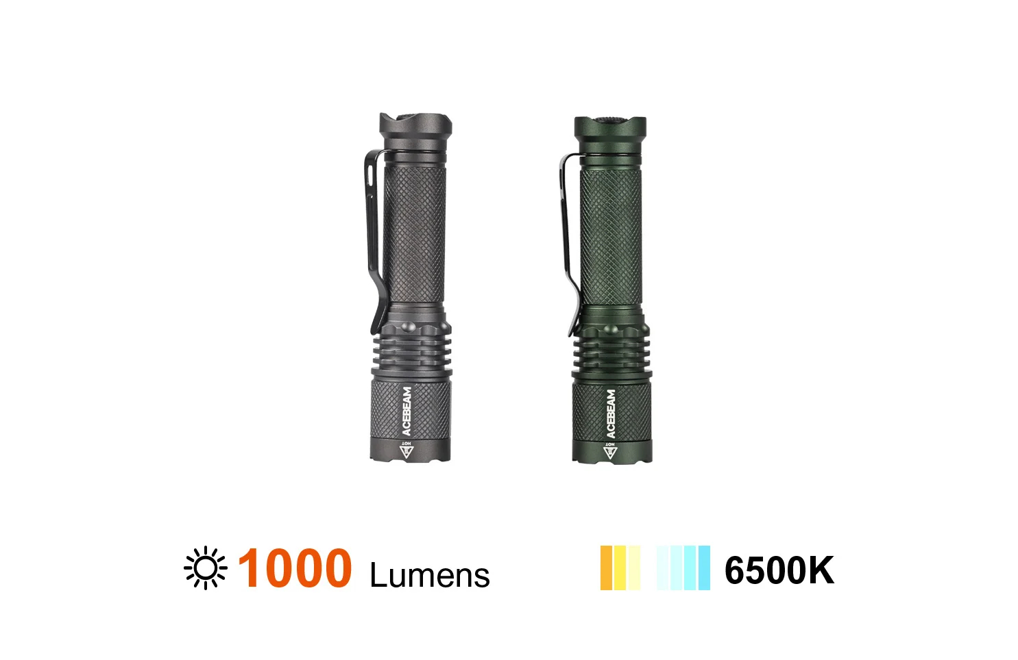 Đèn pin mini ACEBEAM TAC AA sáng 1000lm tầm chiếu xa 280m pin sạc 14500 920mAh