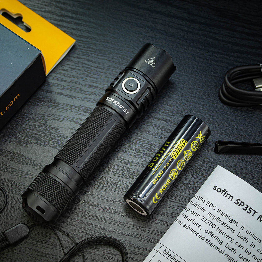 Đèn pin SOFIRN SP35T sáng 3800 lumen chiếu xa 280m pin 21700 sạc USB-C