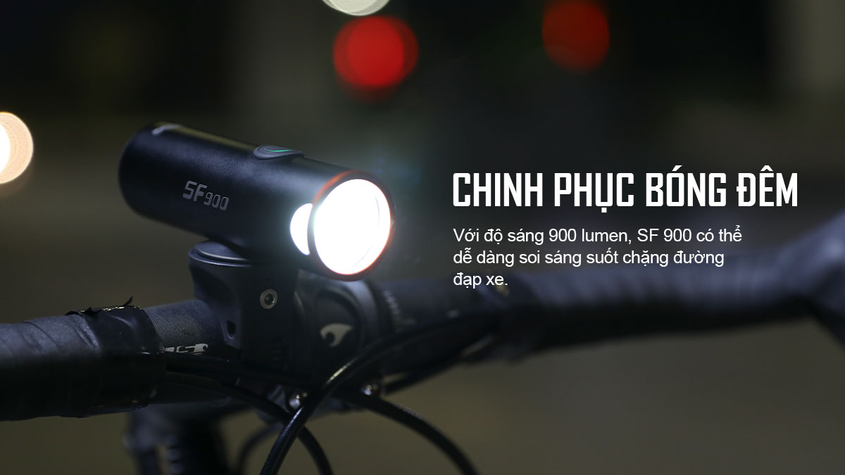Đèn xe đạp MAGICSHINE SF900 sáng 900lm chiếu xa 150m pin 2600mAh sạc USB-C powerbank