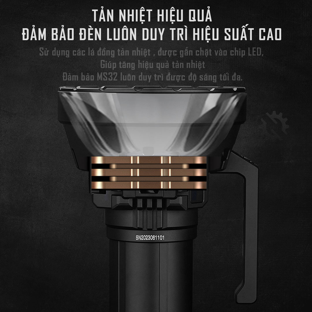 Đèn pin sáng nhất thế giới IMALENT MS32 độ sáng 200.000 Lumen tầm chiếu xa 1618m cổng sạc USB-C powerbank