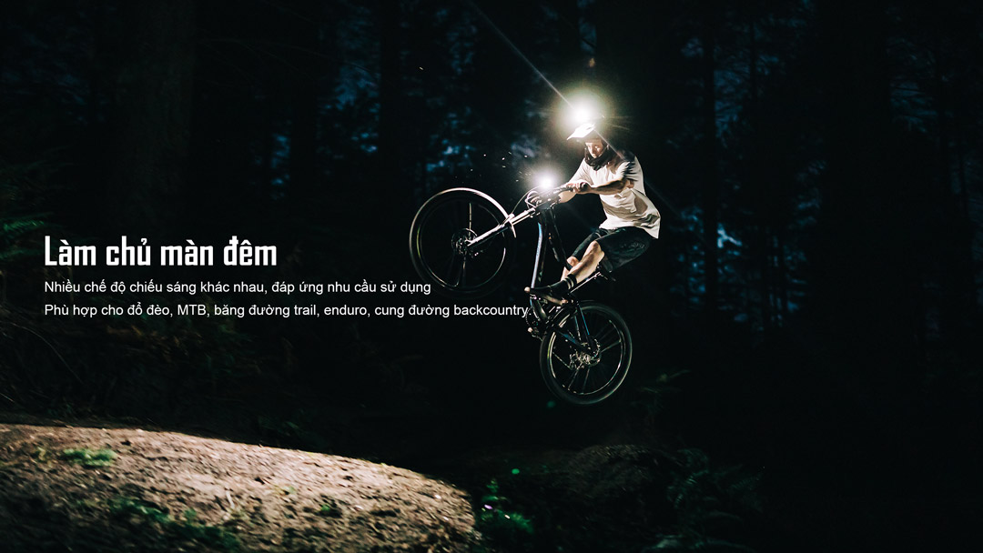 Nhiều chế độ sáng phù hợp MTB, trail, enduro và cung đường backcountry