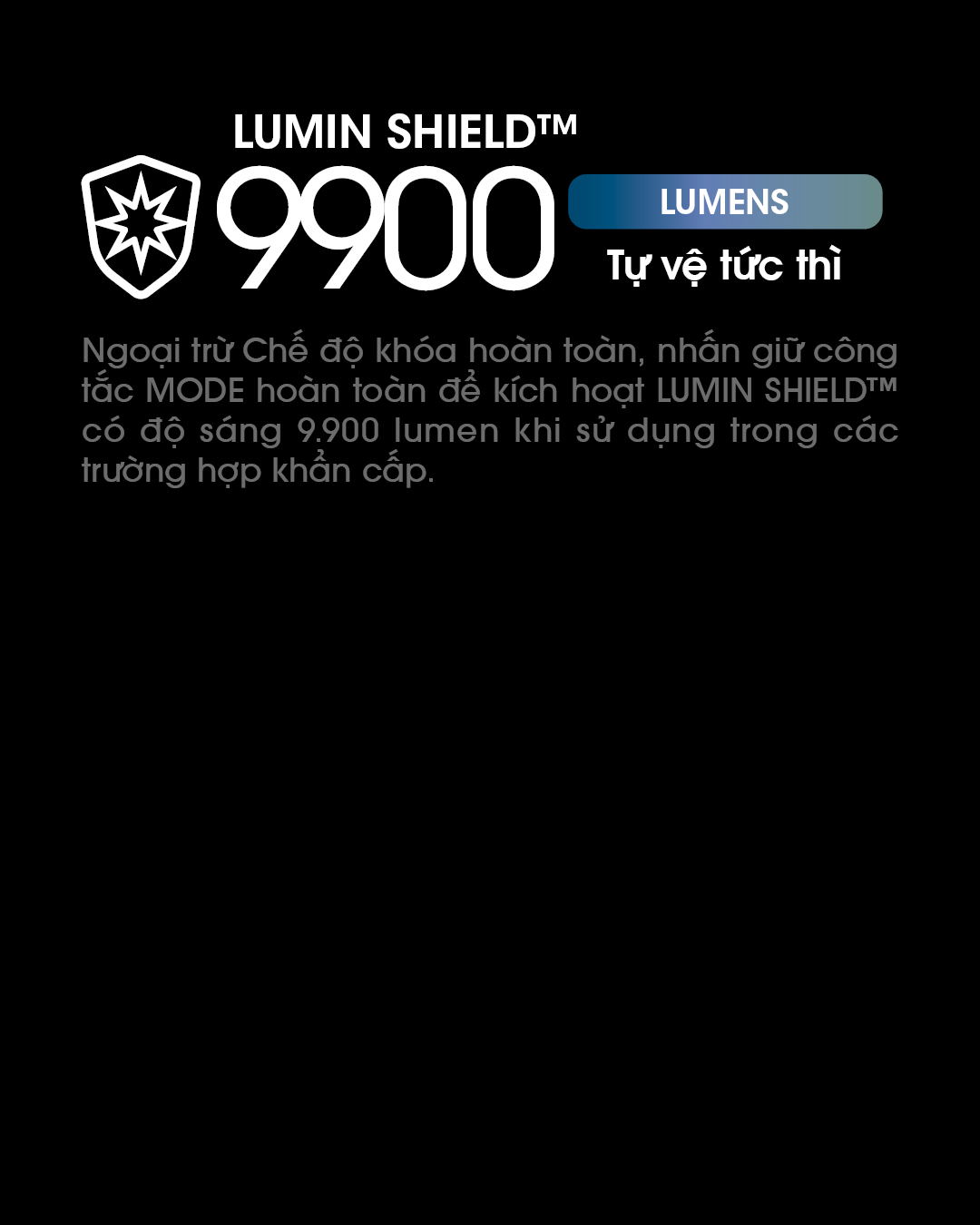 Đèn NITECORE TM9K Pro sở hữu công nghệ LUMIN SHIELDtm