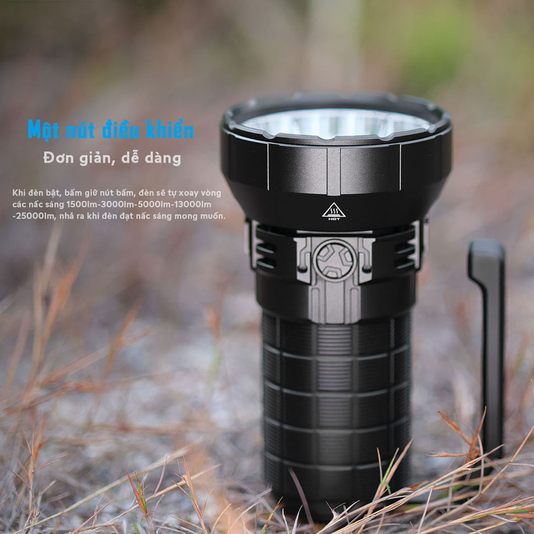 Đèn pin IMALENT MS12 Mini C sáng 65.000 lumen chiếu xa 1036m sạc USB-C Powerbank