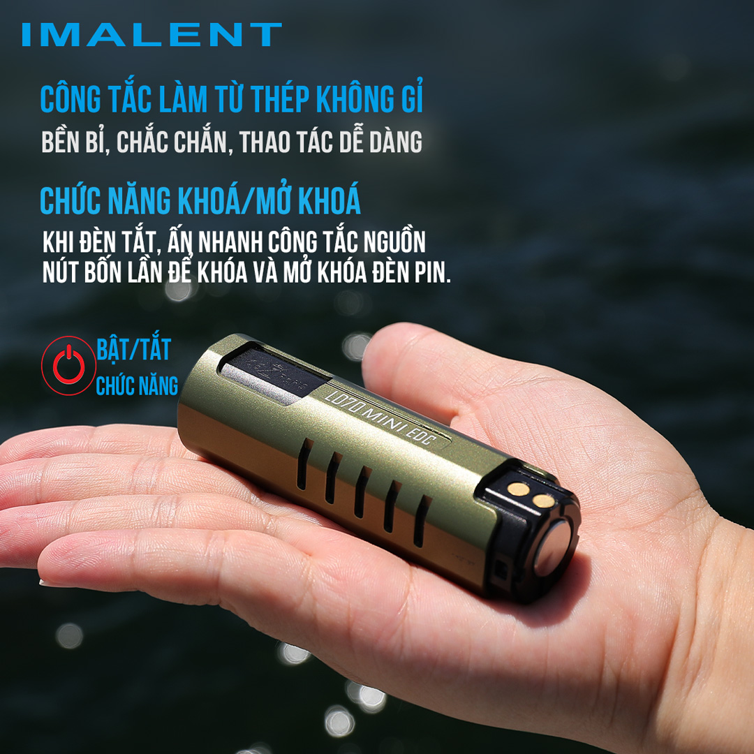 Đèn pin mini IMALENT LD70 độ sáng 4000 lumen tầm chiếu xa 203m pin 18350 sạc nam châm