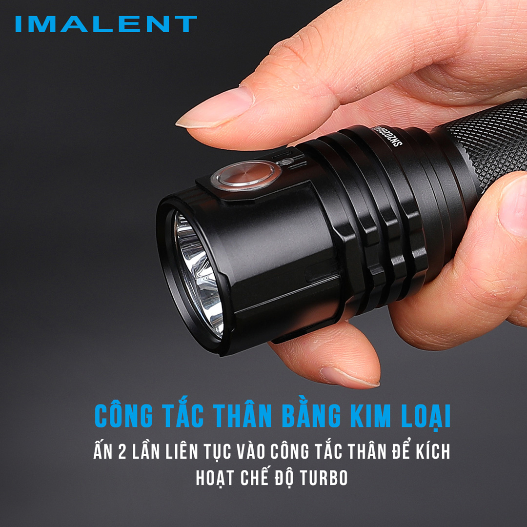 Đèn pin edc IMALENT MS03 sáng 13.000 lumen chiếu xa 324m pin 21700 sạc USB-C