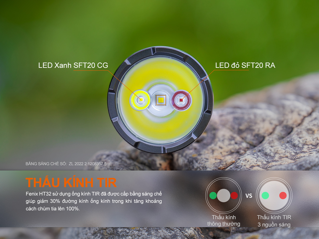 Đèn pin phản ứng nhanh FENIX HT32 sáng 2500 lumen chiếu xa 640m pin sạc 21700 5000mAh kèm theo