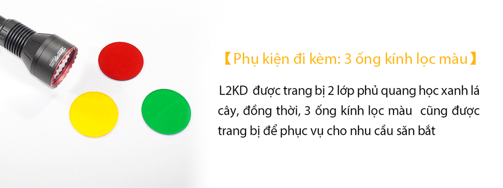 Đèn laser trắng MAXTOCH L2KD tầm chiếu siêu xa 3200m độ sáng 650 lumen sử dụng 2 pin Li-ion 21700 5000 mAh kèm theo