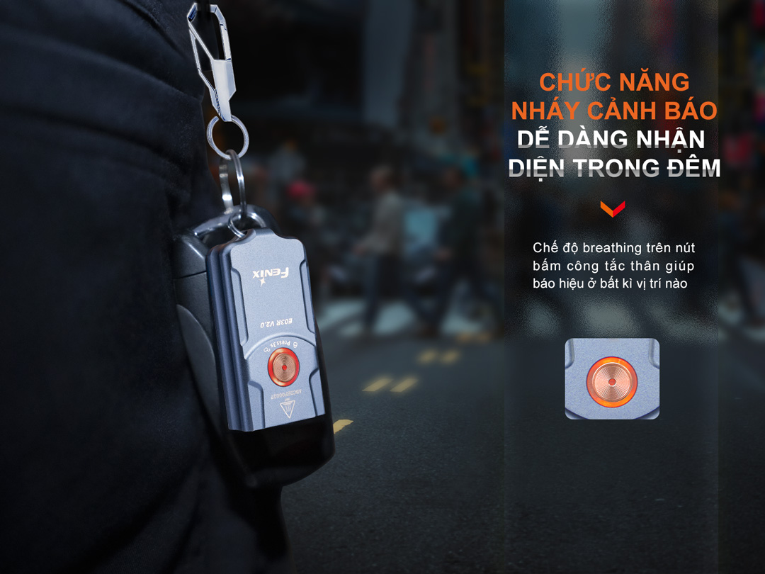 Đèn pin móc khóa FENIX E03R v2 sáng 500lm chiếu xa 90m sạc USB C