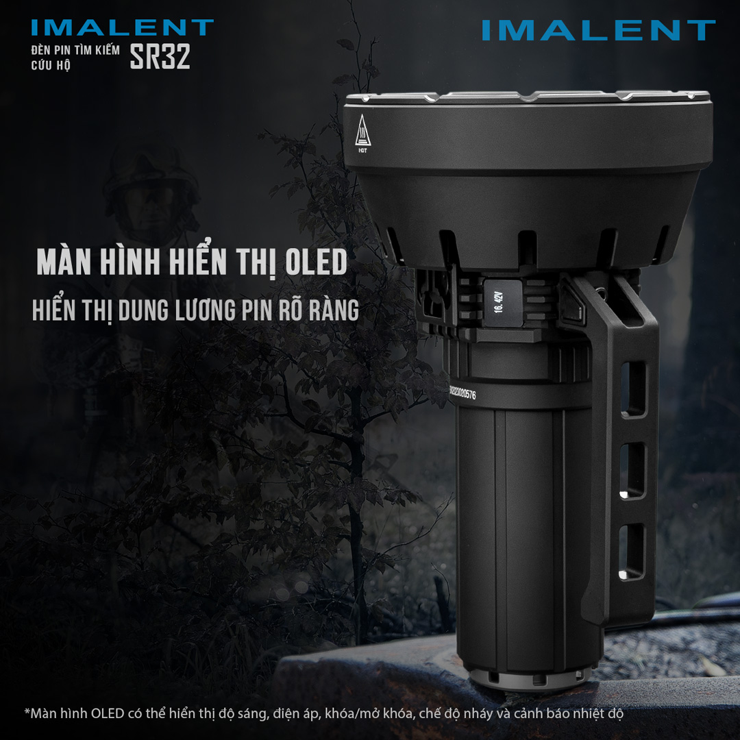 Đèn pin IMALENT SR32 sáng 120.000lm chiếu xa 2.080m 32 LED XHP50.3 sạc USB-C kiêm Powerbank
