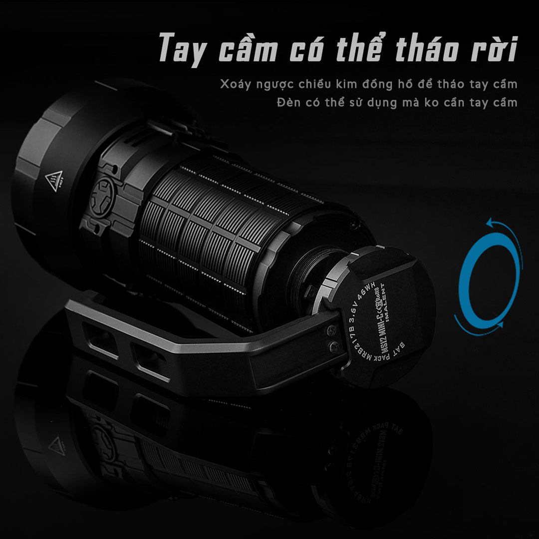 Đèn pin IMALENT MS12 Mini C sáng 65.000 lumen chiếu xa 1036m sạc USB-C Powerbank