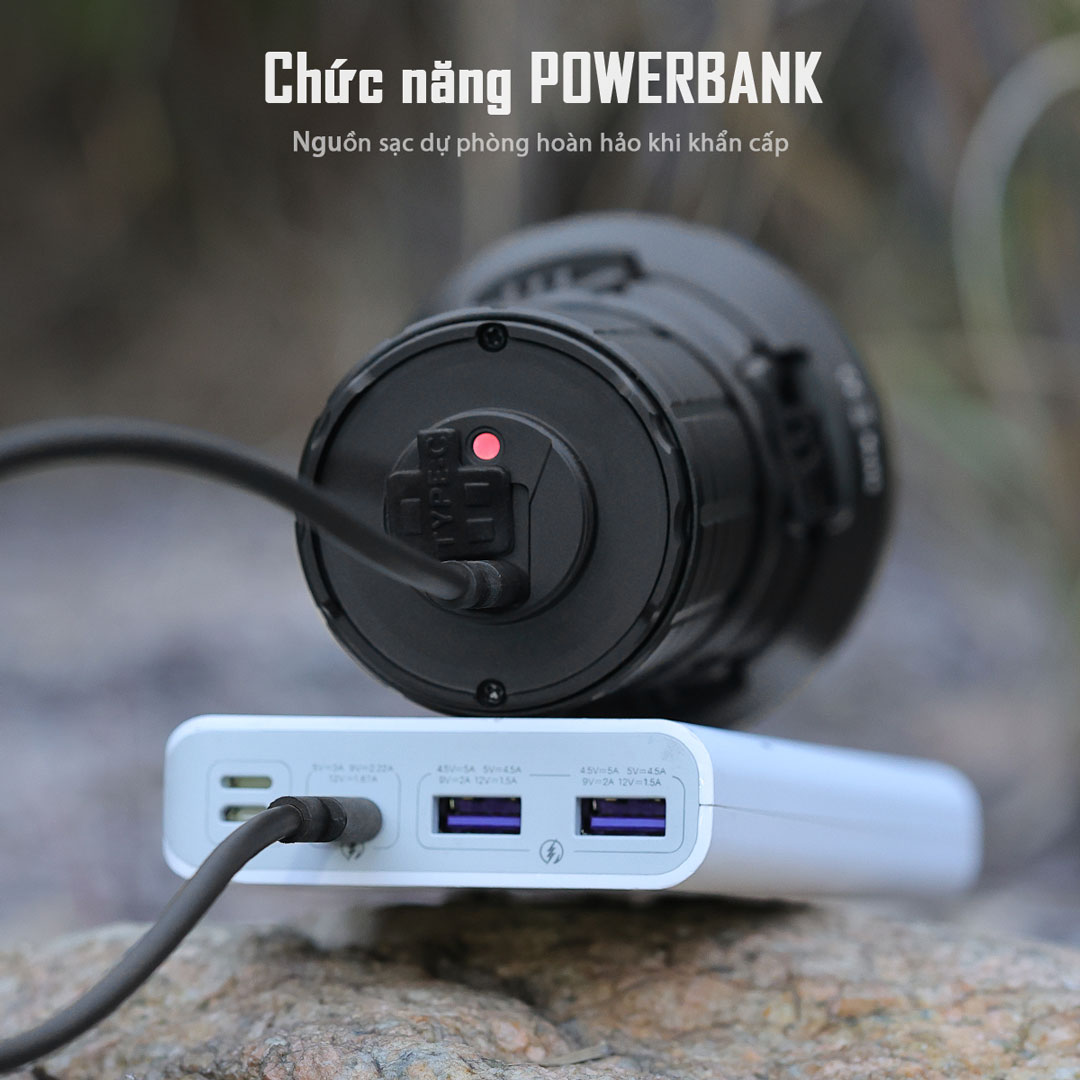 Đèn pin IMALENT MS12 Mini C sáng 65.000 lumen chiếu xa 1036m sạc USB-C Powerbank