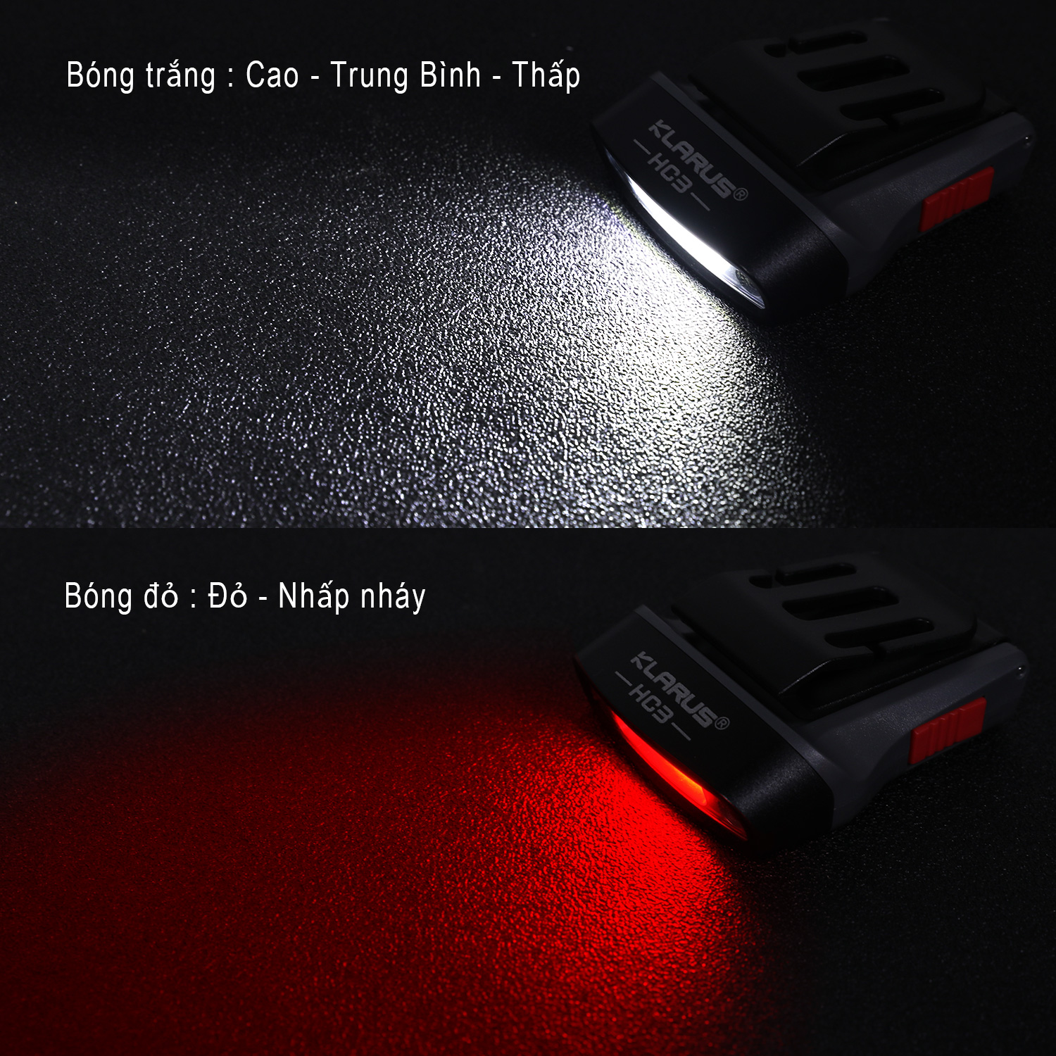 Đèn pin đội đầu KLARUS HC3 LED COB độ sáng 100 lumen chiếu xa 15m (pin liền)