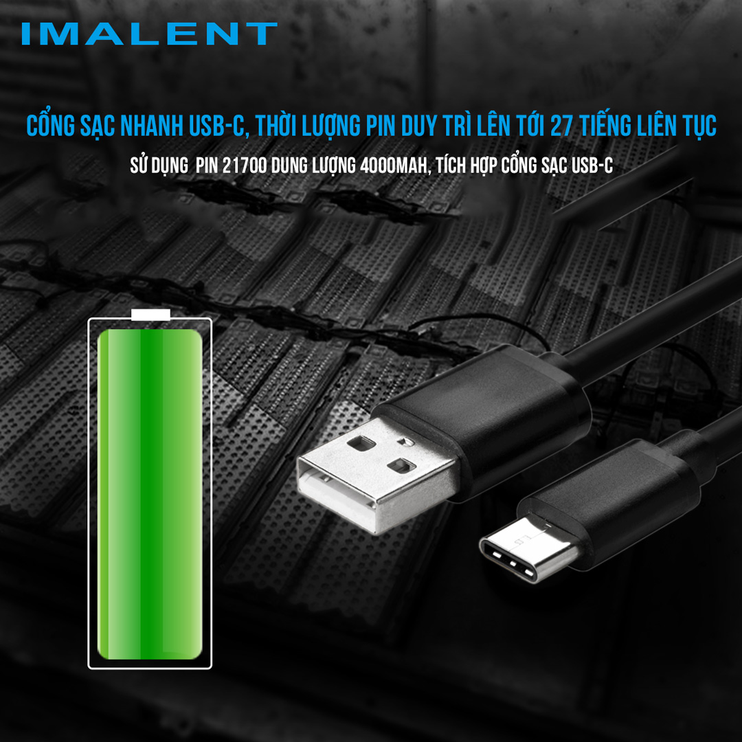 Đèn pin edc IMALENT MS03 sáng 13.000 lumen chiếu xa 324m pin 21700 sạc USB-C