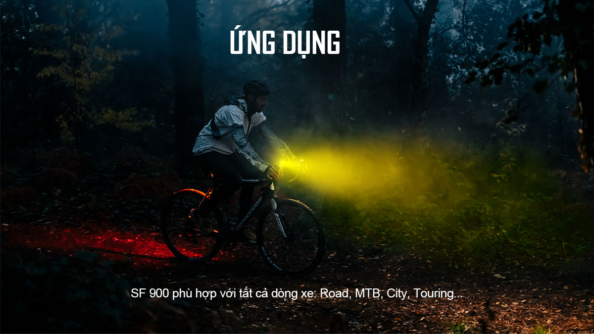 Đèn xe đạp MAGICSHINE SF900 sáng 900lm chiếu xa 150m pin 2600mAh sạc USB-C powerbank