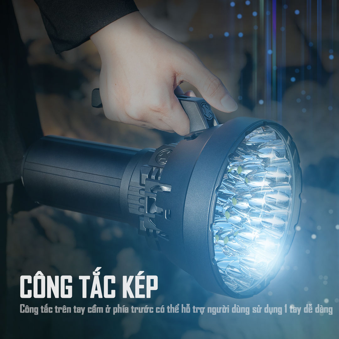 Đèn pin sáng nhất thế giới IMALENT MS32 độ sáng 200.000 Lumen tầm chiếu xa 1618m cổng sạc USB-C powerbank