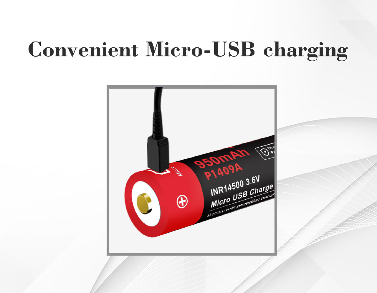 Pin sạc VAPCELL 14500 dung lượng 950mAh cổng sạc USB - P1409A