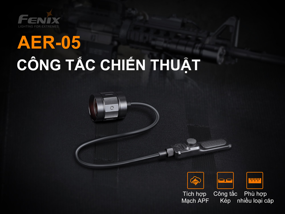 Công tắc chiến thuật FENIX AER-05 hỗ trợ phản ứng nhanh tương thích với Fenix ​​TK16 V2.0, TK28 TAC, PD36 TAC