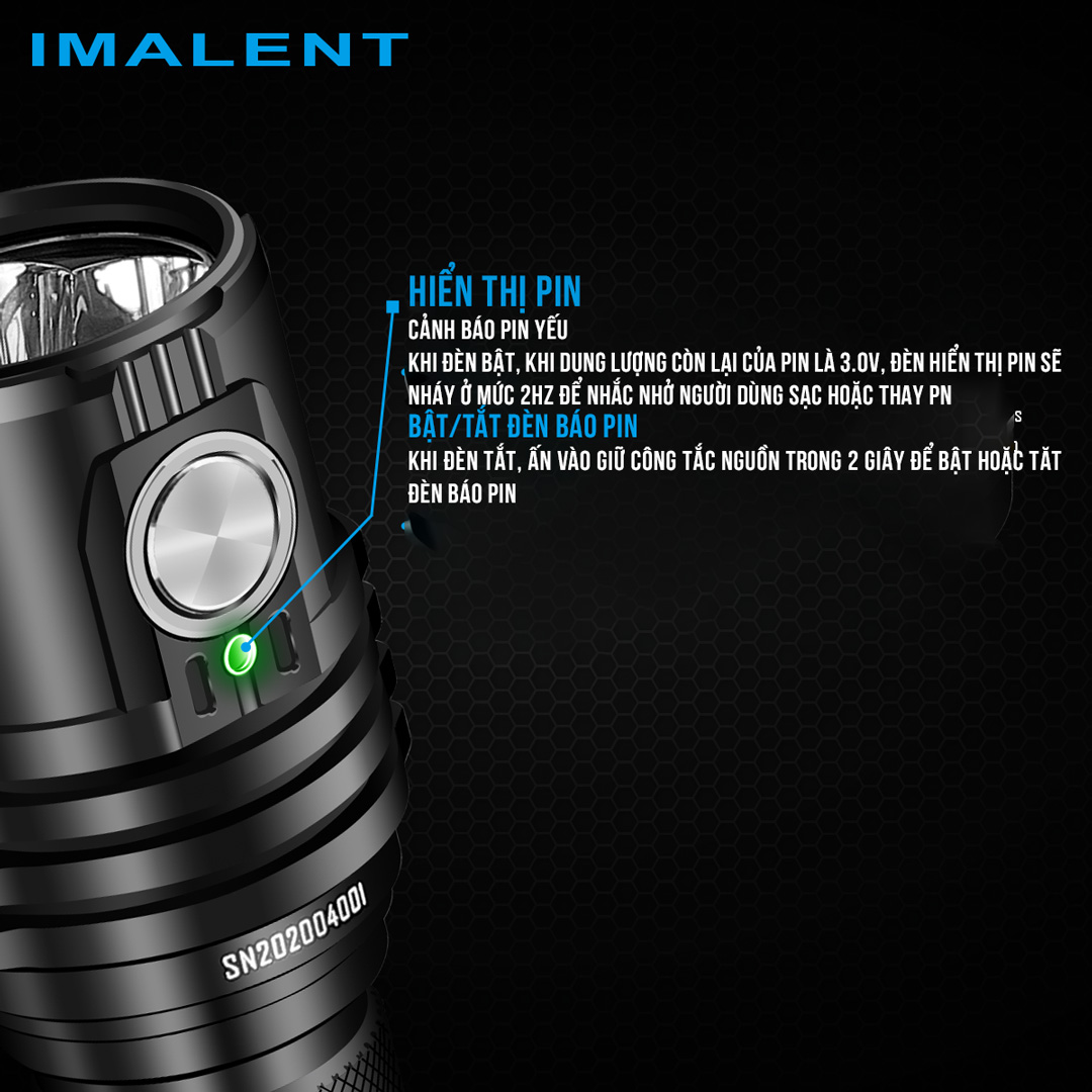 Đèn pin edc IMALENT MS03 sáng 13.000 lumen chiếu xa 324m pin 21700 sạc USB-C