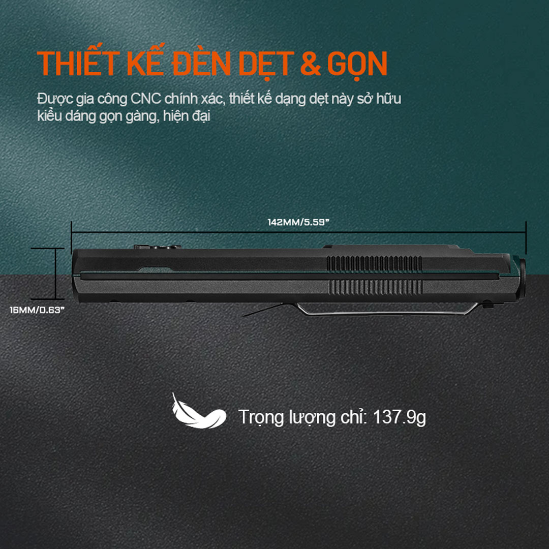 ACEBEAM UC25 – Đèn pin EDC chiến thuật đa nguồn sáng 3.100 lumen (Trắng · Laser · UV · High CRI)