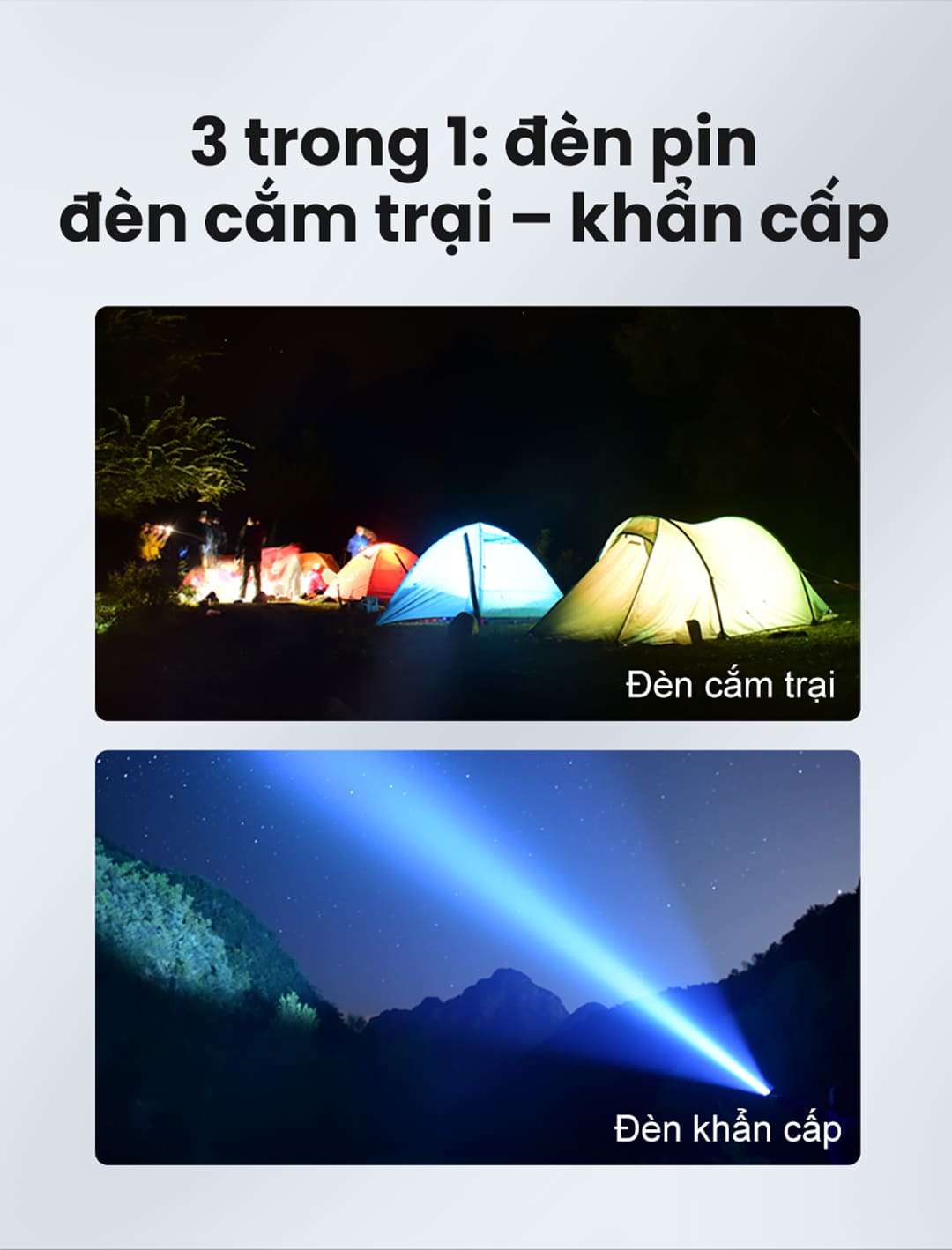 KLARUS A3 phù hợp làm đèn pin EDC, đèn cắm trại và đèn khẩn cấp ngoài trời.