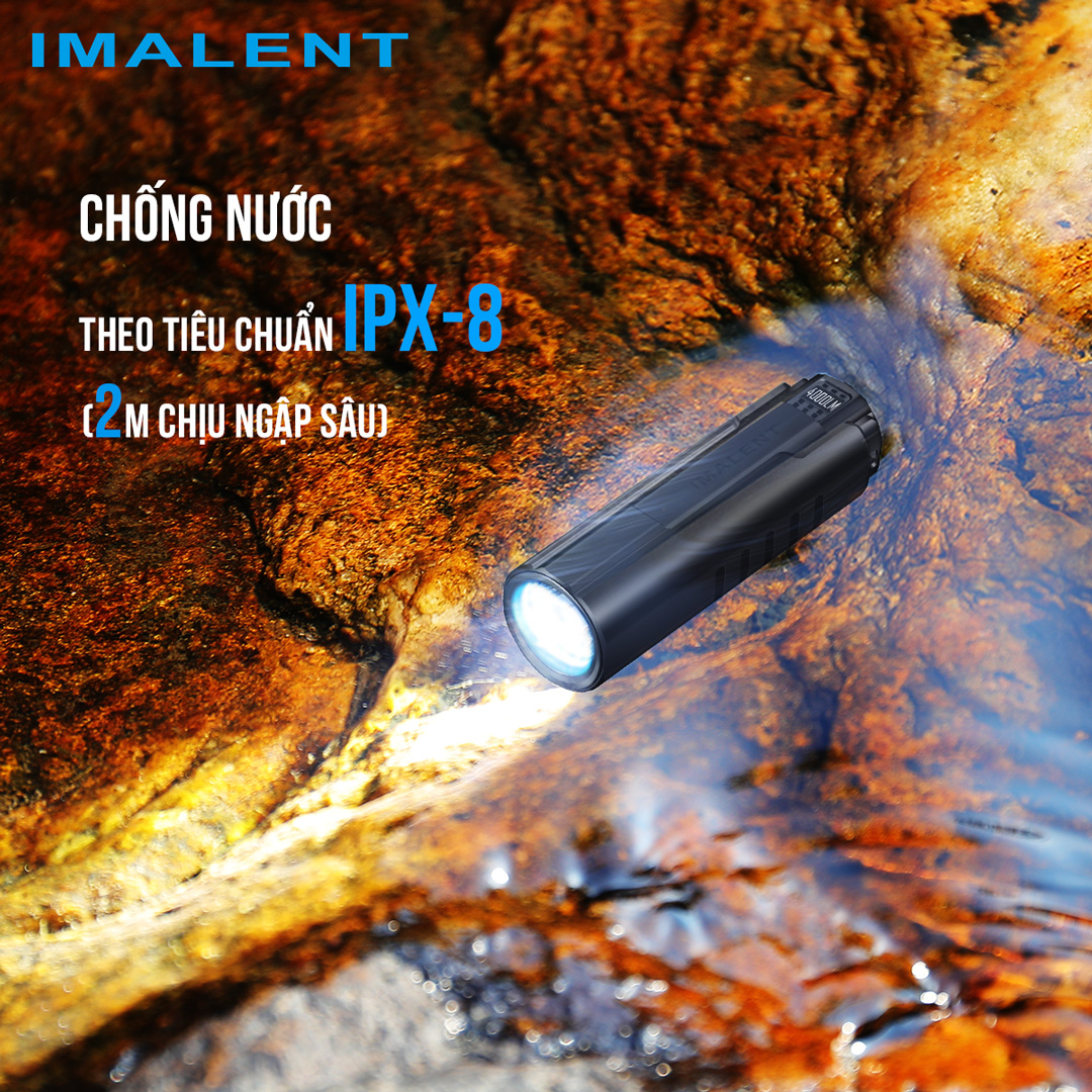 Đèn pin mini IMALENT LD70 độ sáng 4000 lumen tầm chiếu xa 203m pin 18350 sạc nam châm