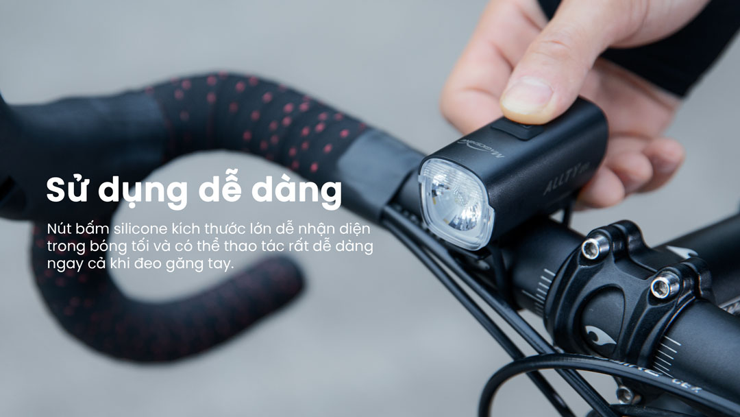 Đèn xe đạp MAGICSHINE ALLTY 200 sáng 200 lumen chiếu xa 65m pin 900mAh cổng sạc USB-C