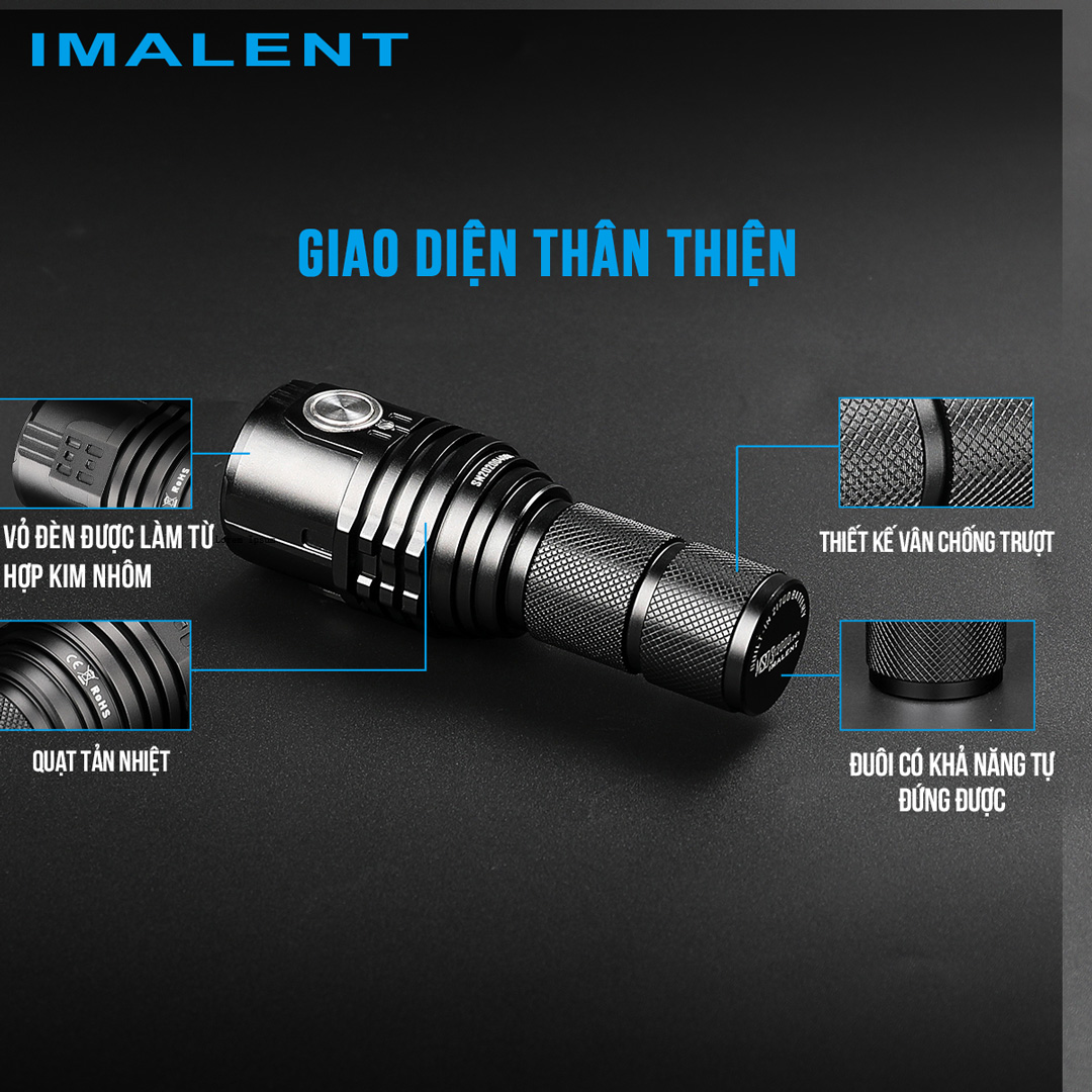 Đèn pin edc IMALENT MS03 sáng 13.000 lumen chiếu xa 324m pin 21700 sạc USB-C