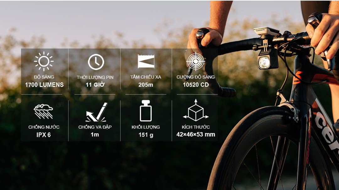 Đèn xe đạp MAGICSHINE EVO 1700 - 1700 lumens pin 4000mAh cos pha cắt vạch chống chói công tắc remote cài đặt app